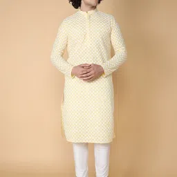 TABARD Men Ethnic Motifs Mandarin Collar Cotton Kurta-picture-25