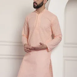 SOJANYA Geometric Embroidered Pure Cotton Straight Kurta-picture-56