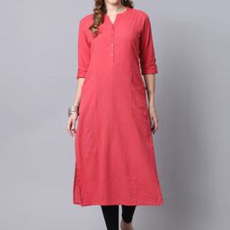 Pistaa Women Peach-Coloured Thread Work Kurta-picture-37