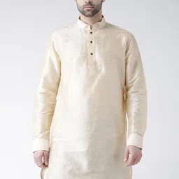 DEYANN Men Cream-Coloured Kurta-picture-8