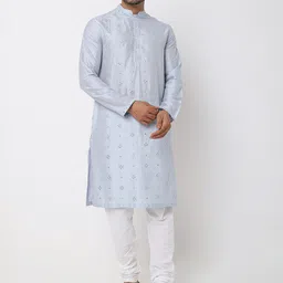 Ethnicity Ethnic Motifs Embroidered Mirror Work Straight Kurta-picture-46