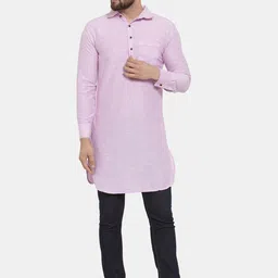 Sayesha Men Pathani Pure Cotton Kurta-image-100