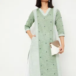 max Women Geometric Chikankari Kurta-51