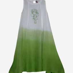 KiddoPanti Girls Green Dyed Thread Work Anarkali Kurta-image-50