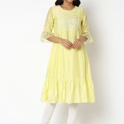 NYLANGAN Women Thread Work Anarkali Kurta-21