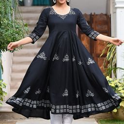 Ayan Round Neck Printed Anarkali Kurta-image-34