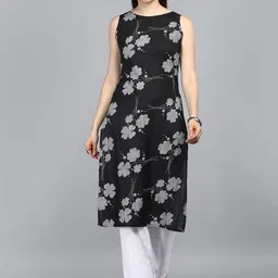 KALINI Cotton Floral Printed Straight Kurta-image-15