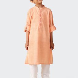 Fabindia Boys Band Collar Cotton Kurta-picture-37