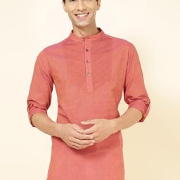 Fabindia Ethnic mandarin Collar Cotton Pathani Kurta-image-99