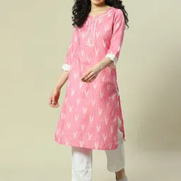 Rangriti Women Embroidered Keyhole Neck Pathani Kurta-picture-10