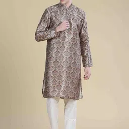 Anouk Floral Printed Mandarin Collar Long Sleeves Straight Kurta-picture-25