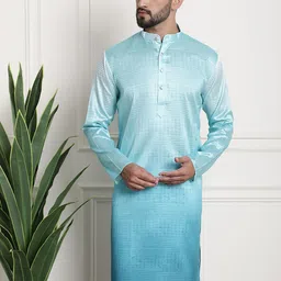 SOJANYA Ethnic Woven Design Cotton Silk Straight Kurta-picture-10