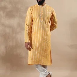 FILORI Floral Woven Design Thread Work Jacquard Chanderi Cotton Straight Kurta-picture-51