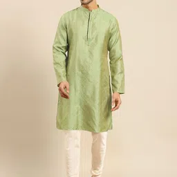 Amodh by Kisah Men Mandarin Collar Cotton Kurta-picture-24