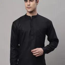 Jompers Mandarin Collar Cuffed Sleeves Curved Kurta-picture-41