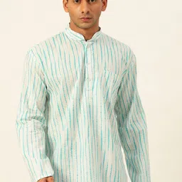 JAVINISHKA Tie & Dyed Pure Cotton Short Kurta-image-68
