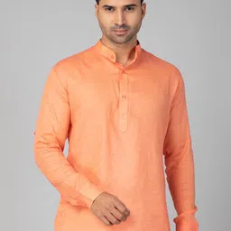 NEUDIS Mandarin Collar Pure Cotton Straight Short Kurta-picture-58