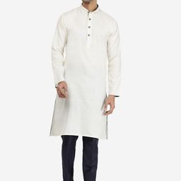 THE KURTA COMPANY Mandarin Collar Regular Kurta-57