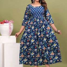 NITVAN Floral Printed Floral Maternity Kurta-picture-8