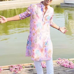 SHIWAM ETHNIX Men Embroidered Kurta-image-65