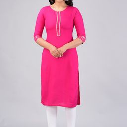 MAUKA Round Neck Gotta Patti Kurta-image-69