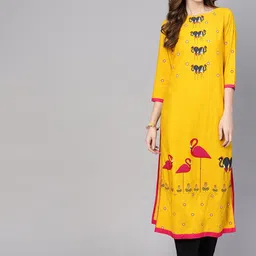 Pannkh Ethnic Motifs Printed Boat Neck Kurta-picture-54