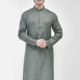 SG LEMAN Embroidered Mandarin Collar Long Sleeves Cotton Straight Kurta-picture-32