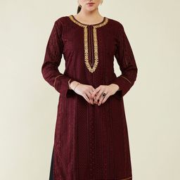 Soch Ethnic Motifs Embroidered Georgette Kurta-picture-42