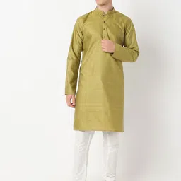 BELLAZO Men Thread Work Khadi Kurta-picture-53