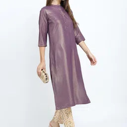 Vishudh Women Purple Solid Kurta-image-47