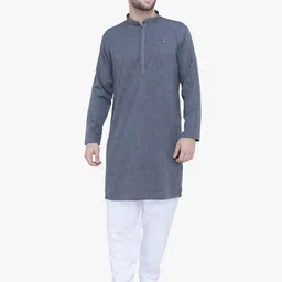 Kuons Avenue Mandarin Collar Long Sleeves Straight Kurta-image-84