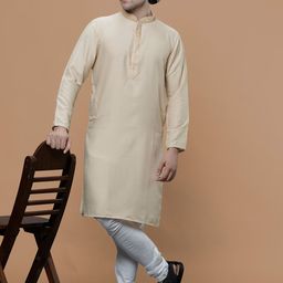 MAAHI FABS Ethnic Motifs Woven Design Thread Work Cotton Kurta-18