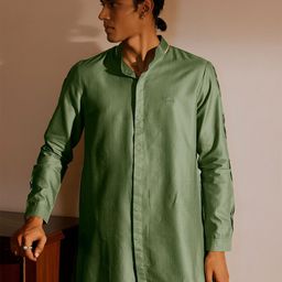 Andamen Shirt Collar Cotton Straight Kurta-picture-31