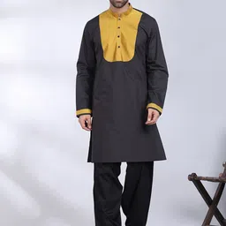 MIDAV Mandarin Collar Cotton Straight Kurta-picture-31