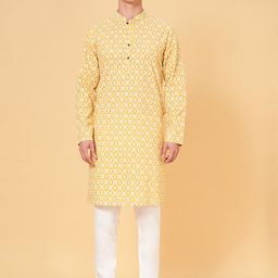 indus route by Pantaloons Men Geometric Kurta-picture-44