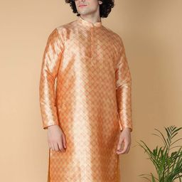 NAMASKAR Men Ethnic Motifs Band Collar Long Sleeves Kurta-picture-23