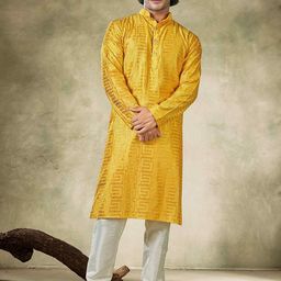 Vardha Men Thread Work Handloom Kurta-picture-49