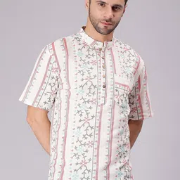 Cot'N Soft Floral Printed Mandarin Collar Cotton Short Kurta-picture-49