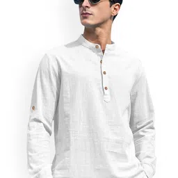 EdinWolf Mandarin Collar Cotton Slim Fit Straight Kurta-picture-16