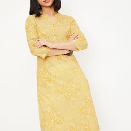 max Floral Printed Mandarin Collar Straight Kurta-picture-16