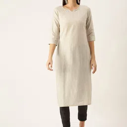 KALINI Round Neck Regular Straight Kurta-24