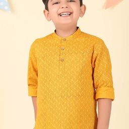 Fabindia Boys Geometric Printed Cotton Straight Kurta-image-13