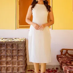 VASVI Sleeveless Kantha Work Kurta-picture-31