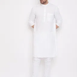 even Men White Solid Straight Kurta-image-94
