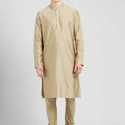 KISAH Men Mandarin Collar Long Sleeve Kurta-image-15
