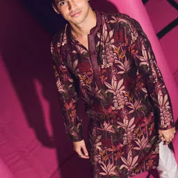 KISAH Men Ethnic Motifs Printed Kurta-12