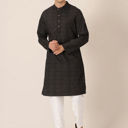 HERE&NOW Floral Printed Straight Pure Cotton Kurta-image-39