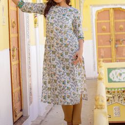 VASVI Floral Printed Straight Kurta-image-63