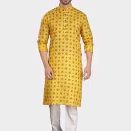 SHIWAM ETHNIX Mandarin Collar Ethnic Motifs Printed Kurta-43
