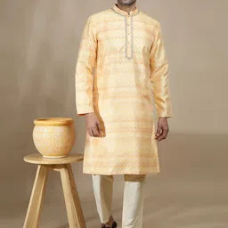 FILORI Geometric Woven Design Thread Work Brocade Straight Kurta-picture-50